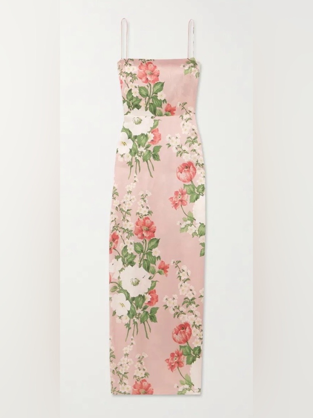 Reformation Frankie 100% Silk Floral Charmeuse Slip Dress | Pink | Size 6 - Picture 2 of 8